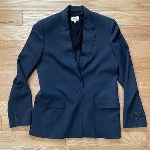 Wilfred straight cut navy blazer